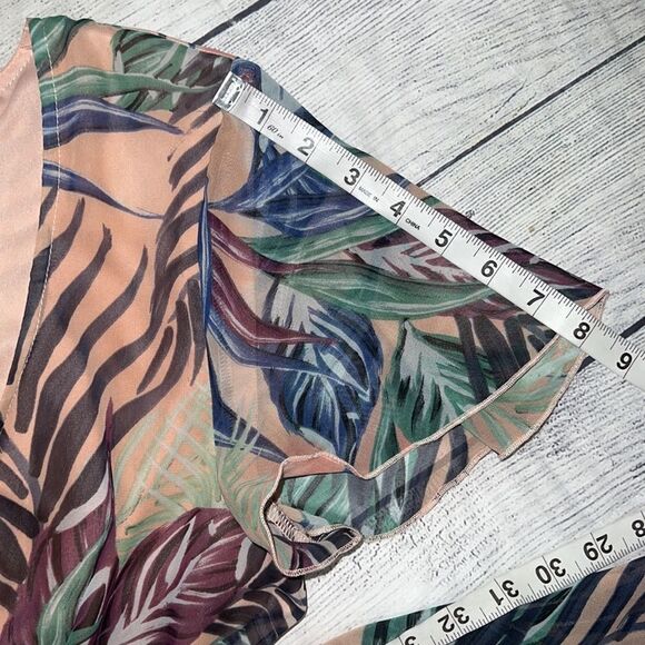 Show Me Your Mumu SMYM Kylie Mini Dress in Palm Funday V-Neck Tropical sz M - Picture 7 of 7